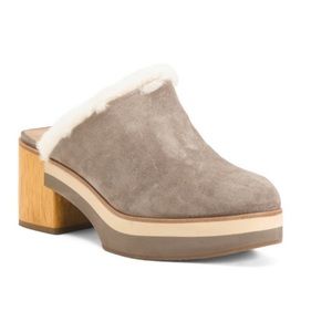 BERNARDO Dusk Made In Brazil Suede Sky Heel Clogs